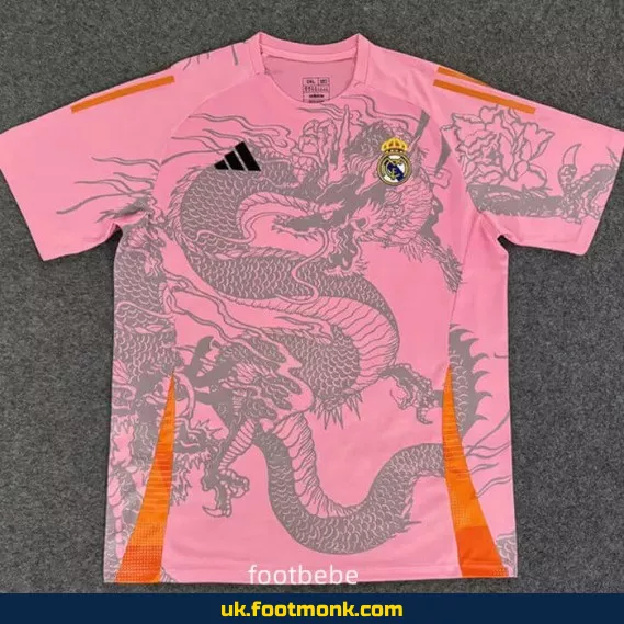 Real Madrid 2025-2026 Dragon rose jersey.