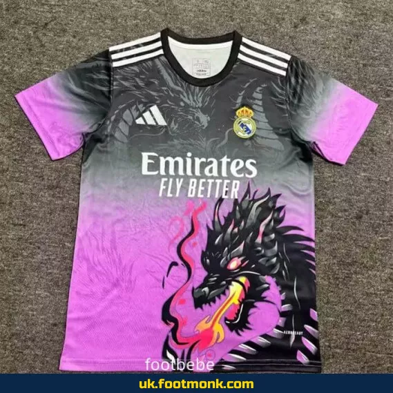 Real Madrid 2025-2026 Dragon violet jersey.