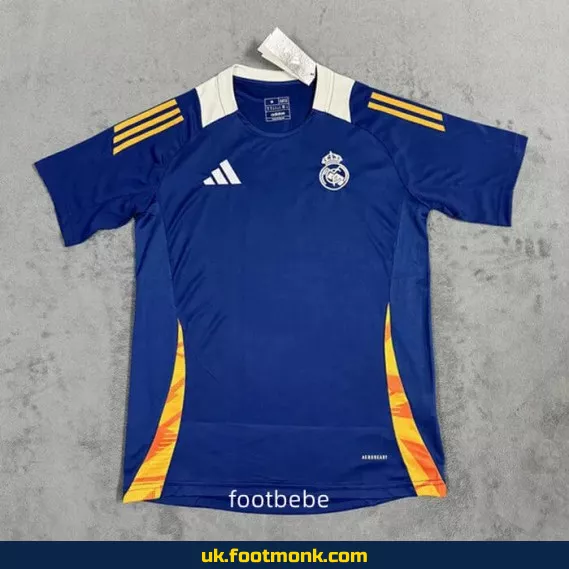 Real Madrid 2025 2026 blue training jersey.