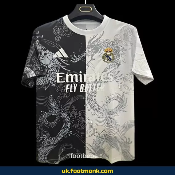 Real Madrid 2025 2026 dragon home away jersey.
