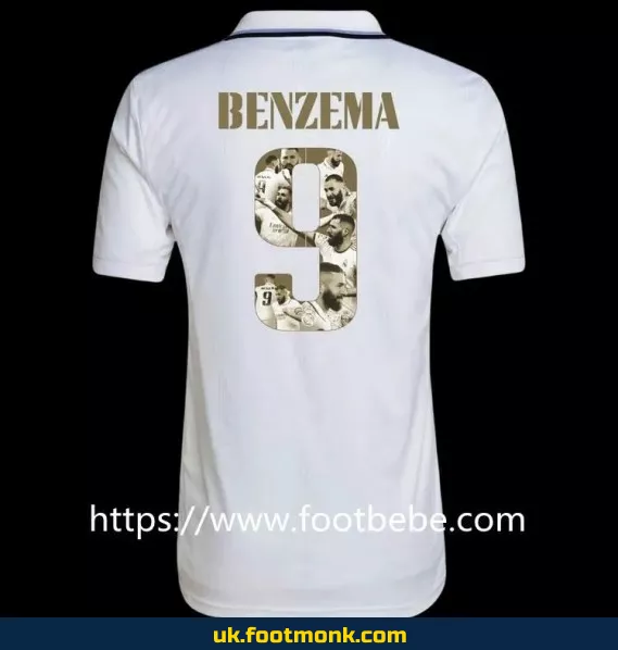 Real Madrid home jersey Benzema Ballon d'Or 2022 2023.