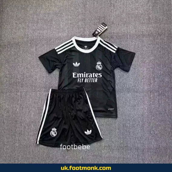 Real Madrid Kids Jersey 2025 2026 black retro.
