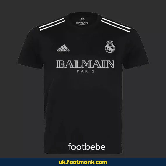 Real Madrid x Balmain 2023 2024 black jersey.