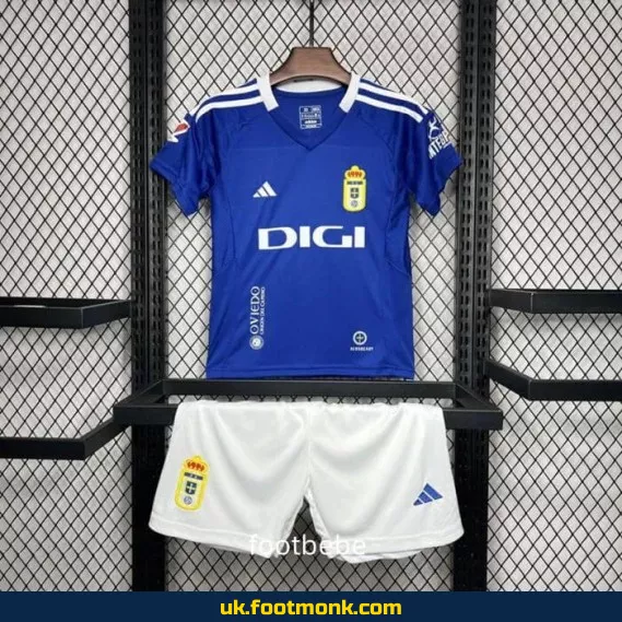 Real Oviedo Kids Home Jersey 2024 2025.