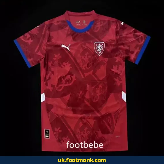 Czech Republic 2024 2025 home red jersey.