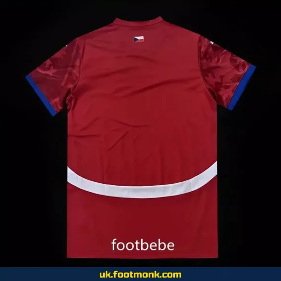 Czech Republic 2024 2025 home red jersey.
