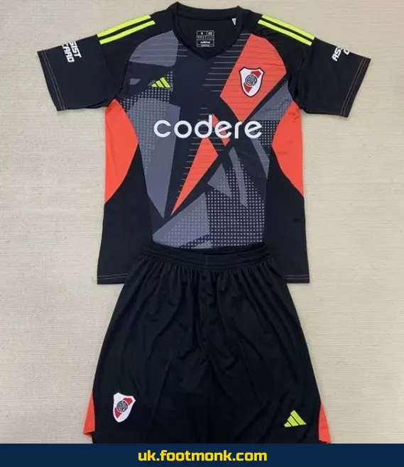 River Plate kids goalkeeper jersey 2024 2025 black.