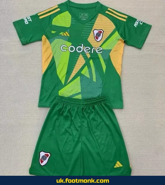 River Plate 2024-2025 kids' goalkeeper jersey green.