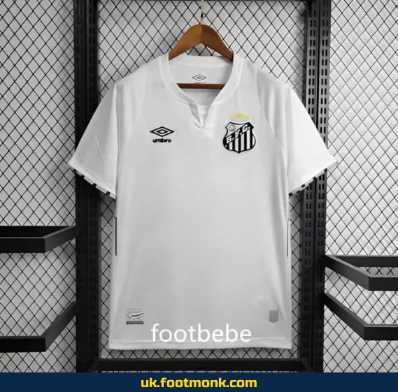 Santos 2024-2025 home jersey White.