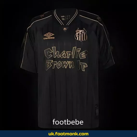 Santos Charlie Brown Jr jersey 2024-2025 black.