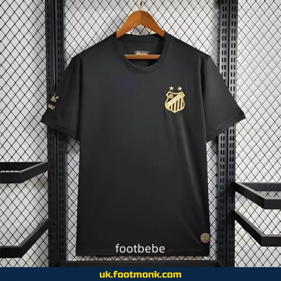 Santos Pele 1000 GOALS black jersey.