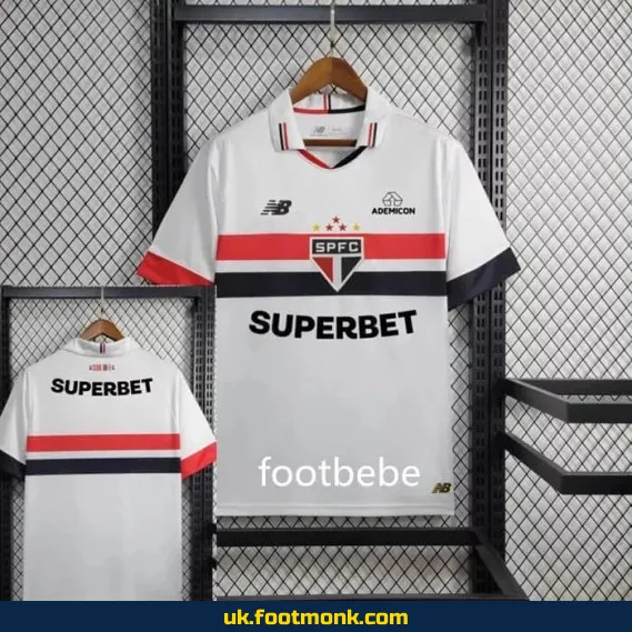 São Paulo 2024-2025 home white jersey with sponsorship.