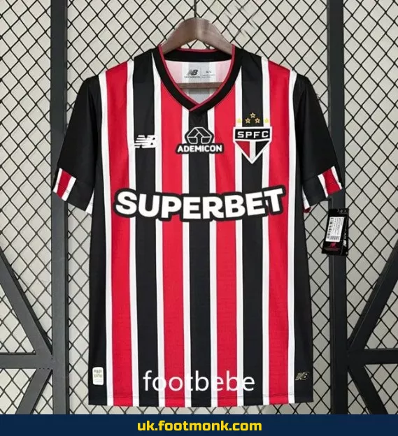 São Paulo away jersey 2024 2025 with sponsorship.