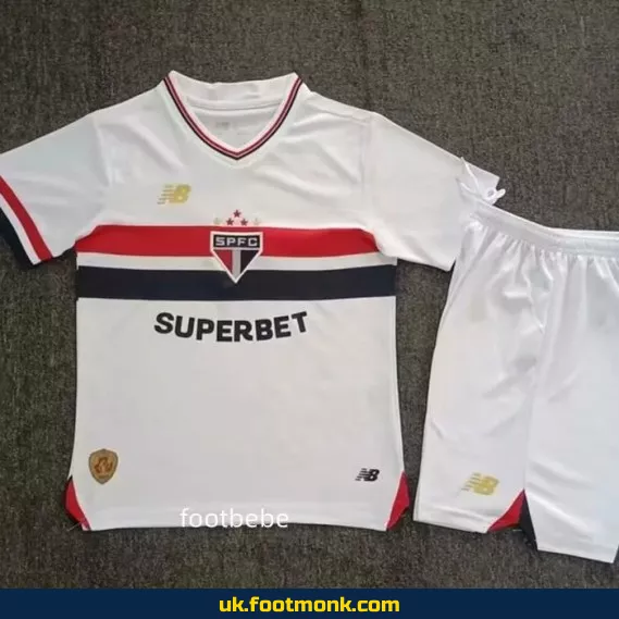 São Paulo home jersey for kids 2025-2026 White.