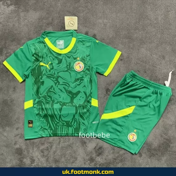 Senegal child jersey 2024 2025 away green.