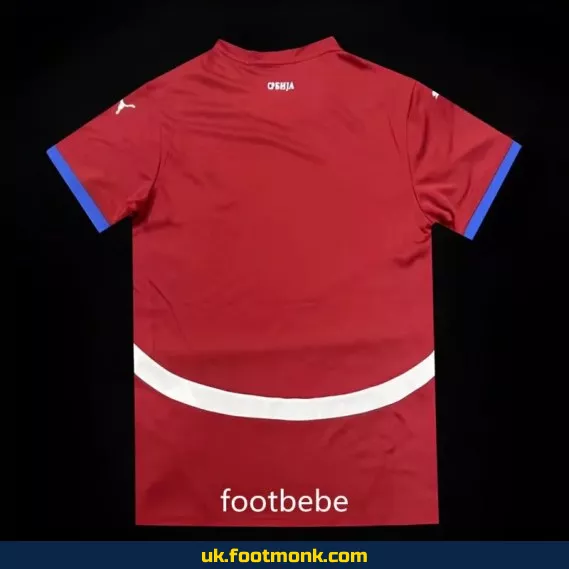 Serbia Euro 2024 home red jersey.