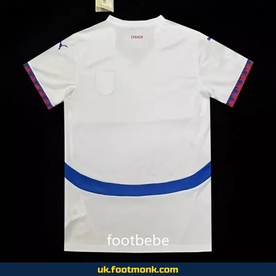 Serbia Euro 2024 away white jersey.