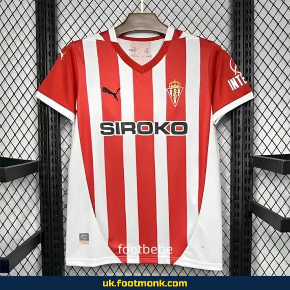 Sporting de Gijón 2024 2025 home jersey.