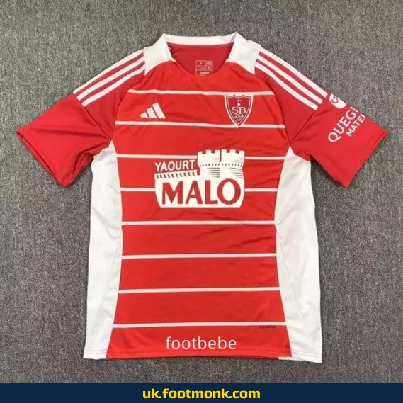 Stade Brestois 29 2024-2025 home red jersey.