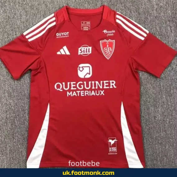 Stade Brestois 29 2024-2025 red jersey.