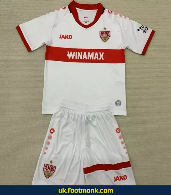 Stuttgart Children's Jersey 2024 2025 home white.