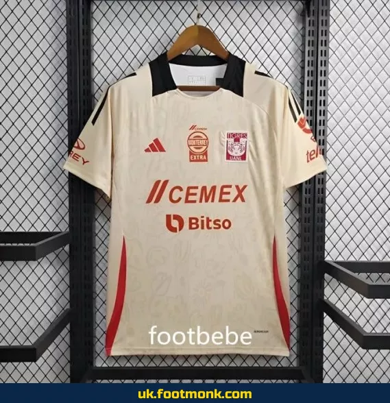Tigres UANL 2024-2025 off-white jersey.