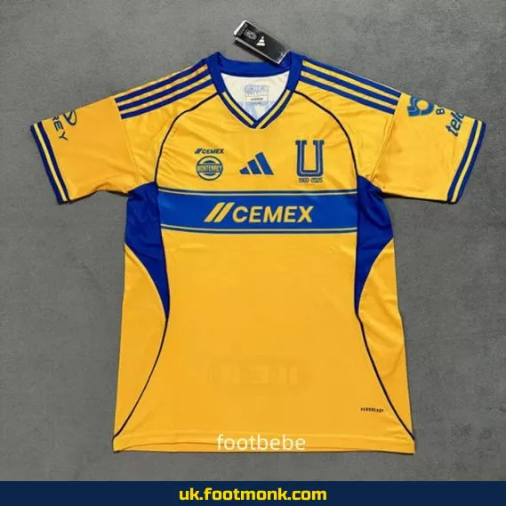 Tigres UANL 2025 65th anniversary yellow jersey.