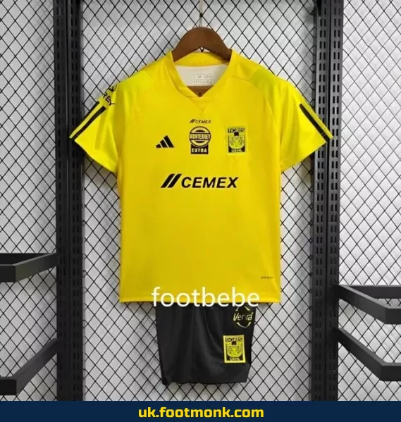 Tigres UANL Kids Jersey 2024 2025 yellow.