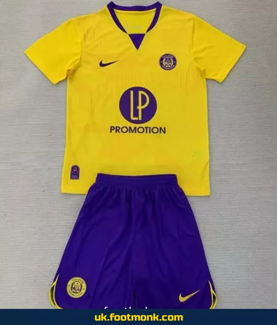 Toulouse away jersey for kids 2024-2025 yellow.