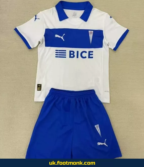 Universidad Catolica children's home jersey 2025-2026 White.