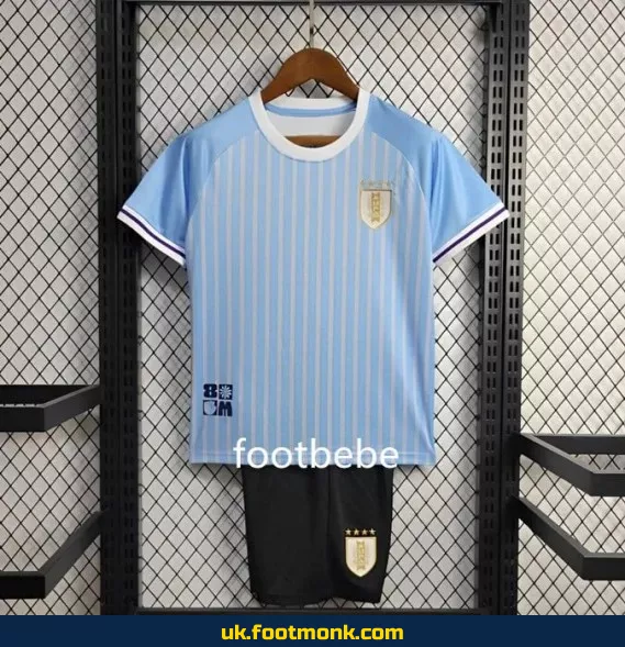 Uruguay 2024 home blue kids' jersey.