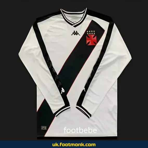 Vasco da Gama 2024-2025 away white long-sleeved jersey.