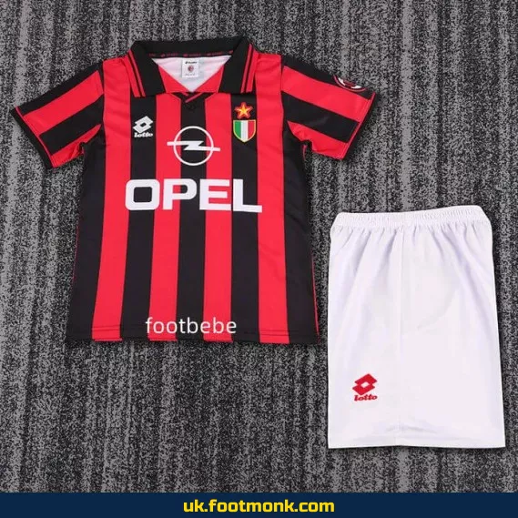 Vintage AC Milan Home Jersey Kids 1996 1997.
