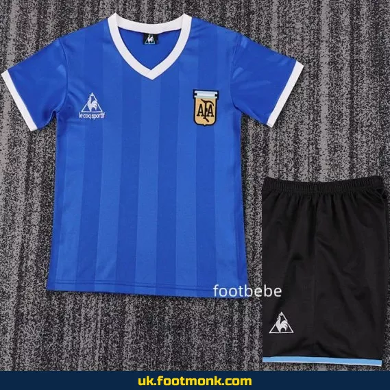 Vintage Argentina Away Jersey Kids 1986.