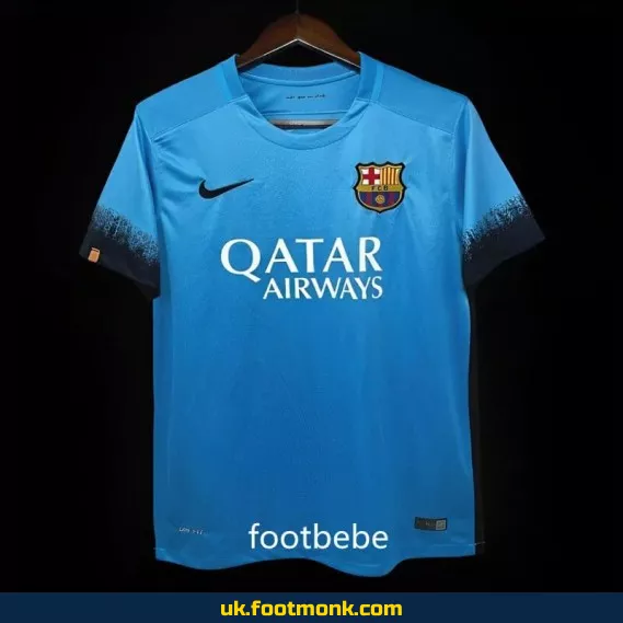 Vintage Barcelona 2015 2016 Third blue jersey.
