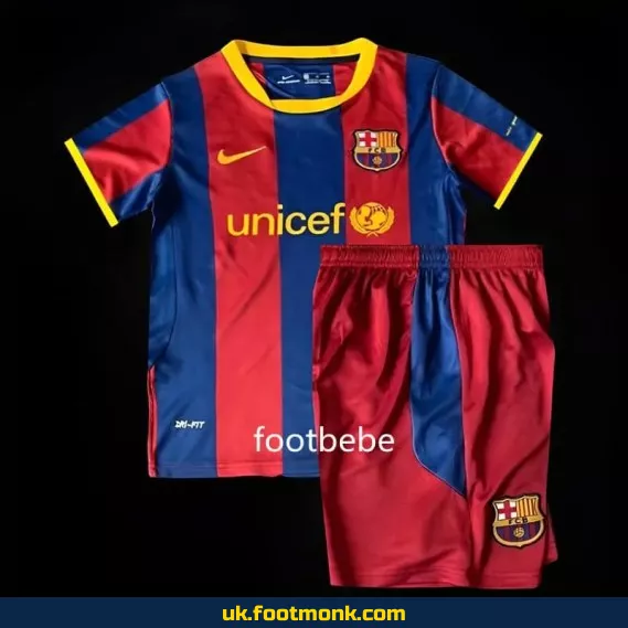 Vintage Barcelona Home Jersey Kids 2010 2011.