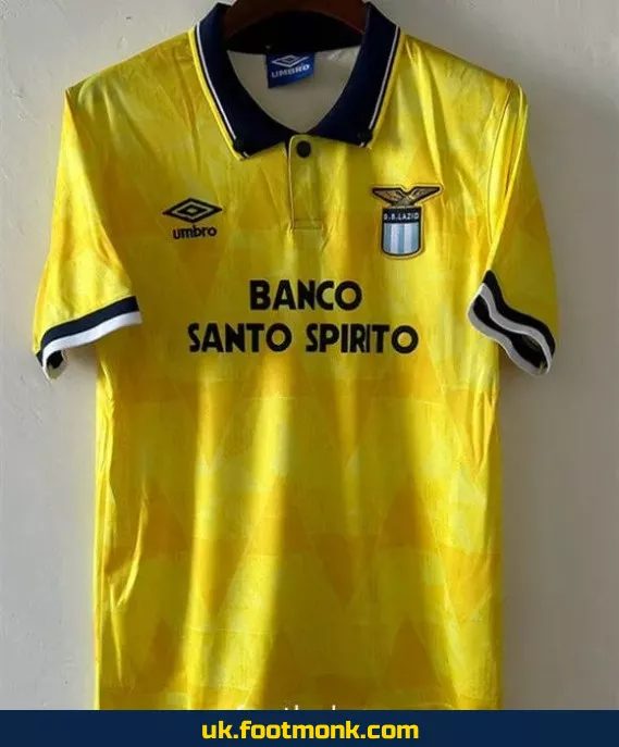 Vintage Lazio 1991 away yellow jersey.