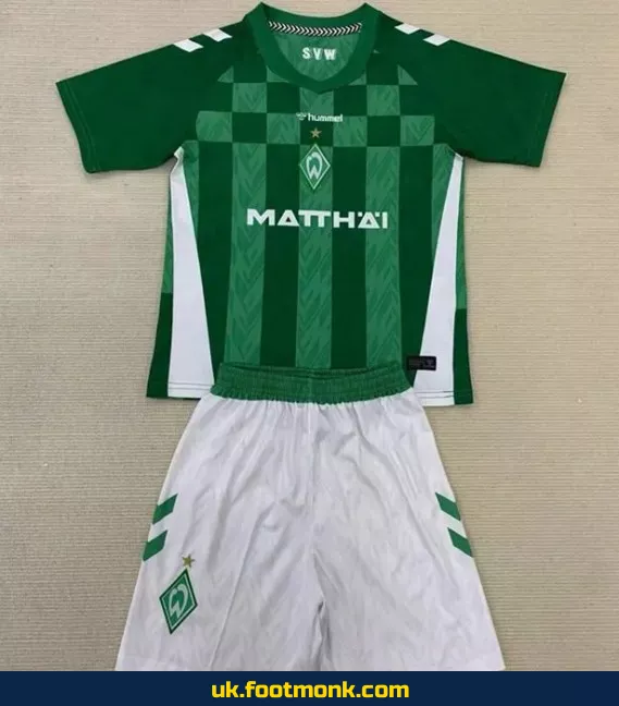 Werder Bremen home jersey for kids 2024-2025.