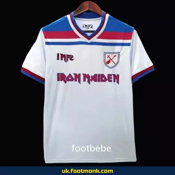West Ham United 2023 Iron Maiden White Jersey.