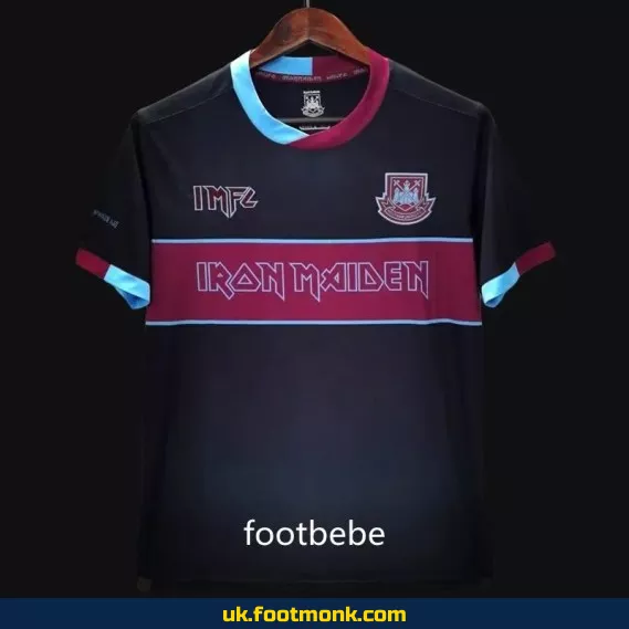 West Ham United 2023 Iron Maiden black jersey.