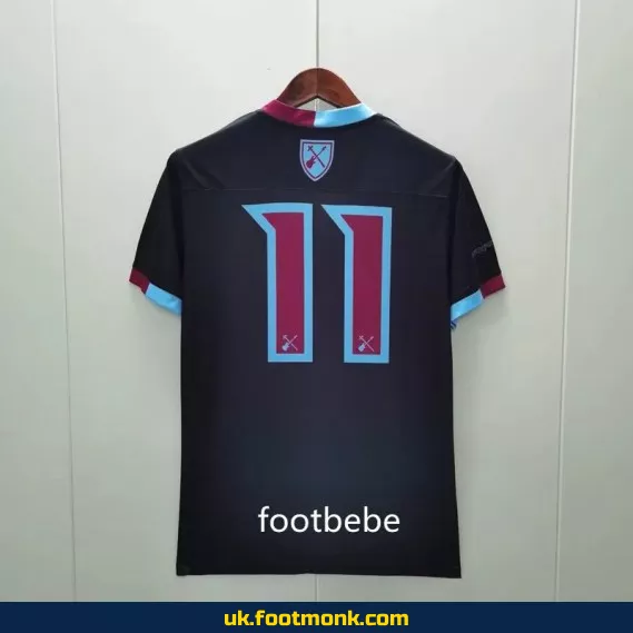 West Ham United 2023 Iron Maiden black jersey.