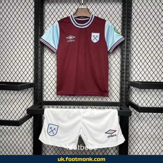 West Ham United 2024 2025 home kids' jersey.