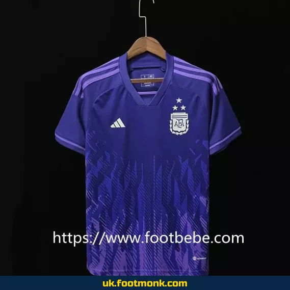 Argentina football jersey 3 stars 2022 2023 away.