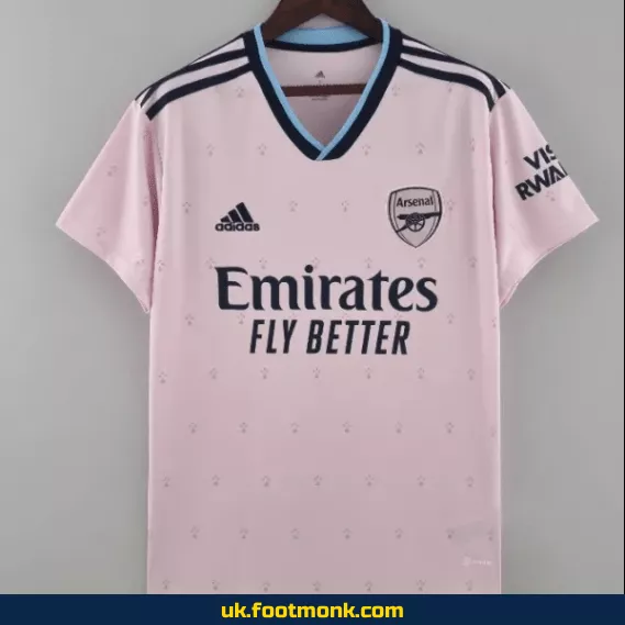 Arsenal 2022-2023 third rose football jersey.