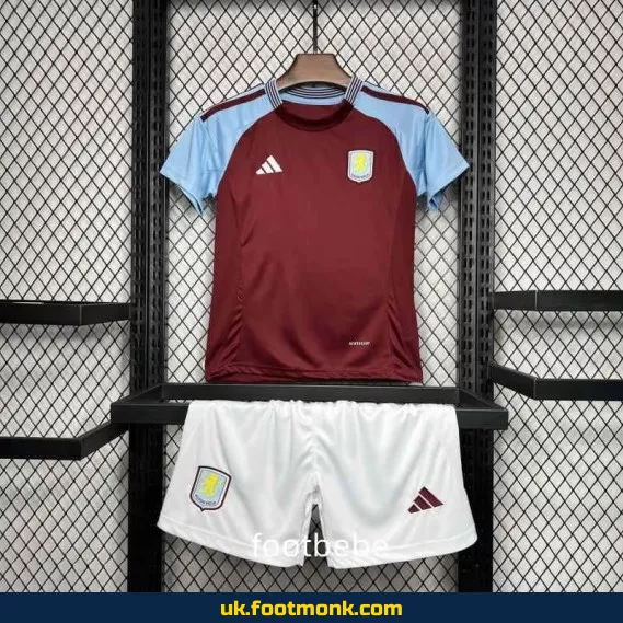 Aston Villa kids' home football jersey 2024 2025.