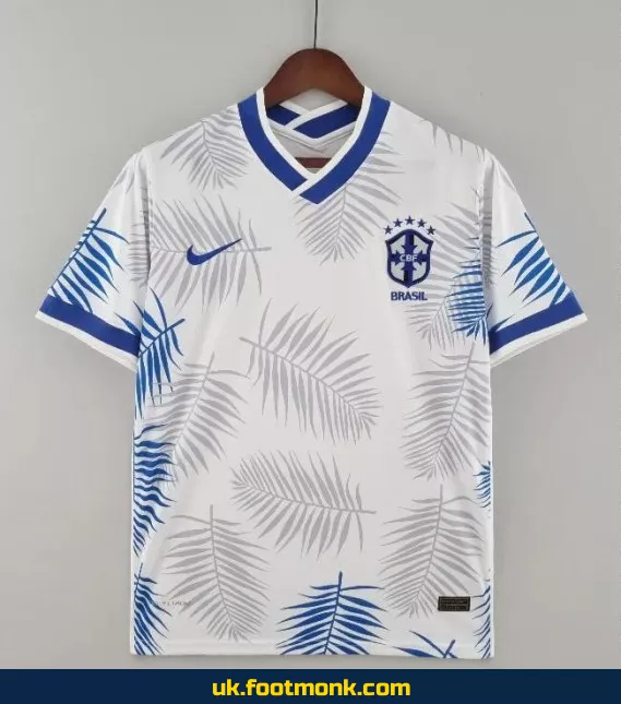 Brazil football jersey 2022 2023 Pre Match White.