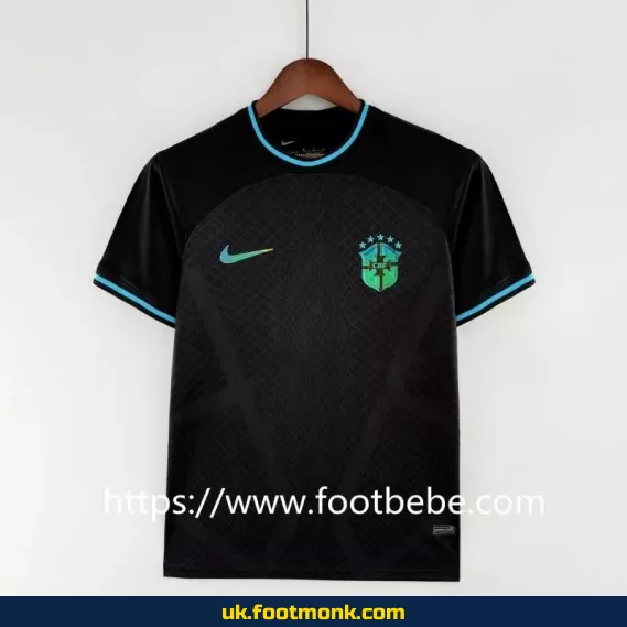 Brazil away black 2022 World Cup jersey.