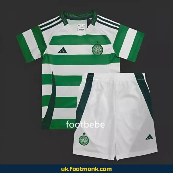 Celtic FC home football jersey for kids 2024-2025.