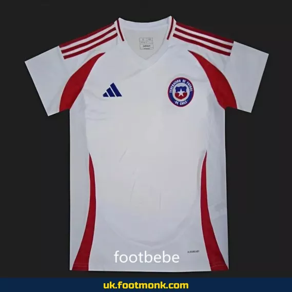 Chile 2024 away football jersey White.