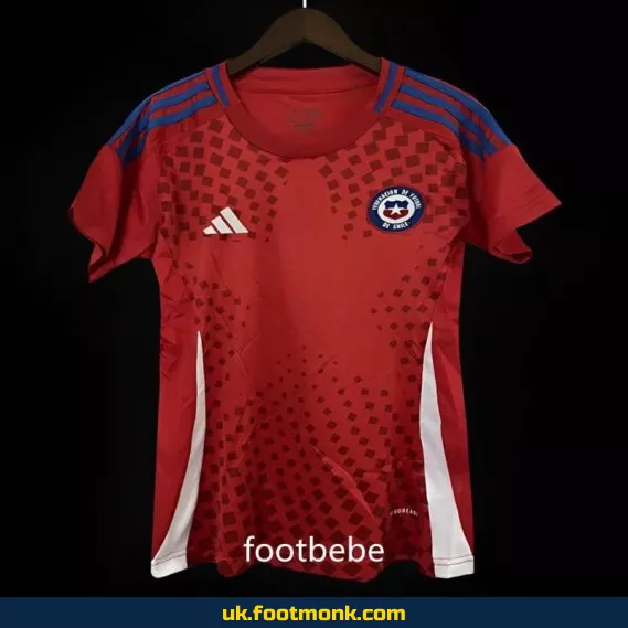 Chile Women's 2024 home red football jersey.